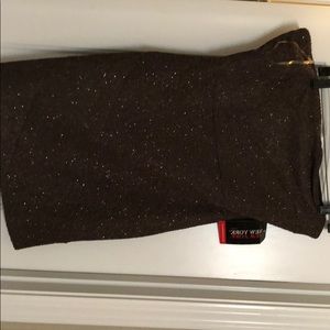 Brown slight glitter dress